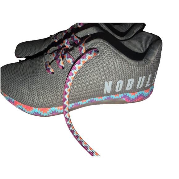 NOBULL Other - NOBULL Outwork Gray Aztec Multicolor Print Knit Training Shoe Unisex W7.5 M6 SRC